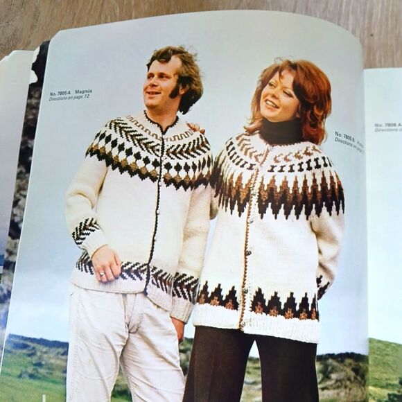 Vintage 1970's Reynolds Yarn Icelandic Lopi Wool Sweater Patterns Vol 78 - Picture 13 of 15